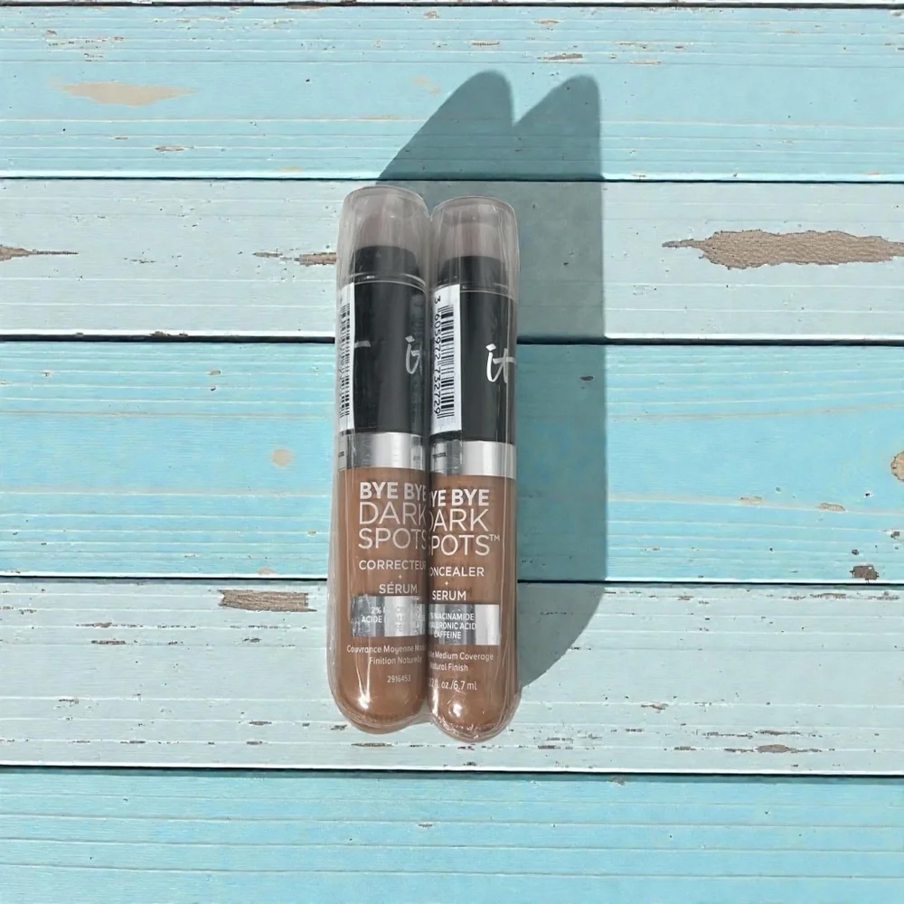 IT Cosmetics Bye Bye Dark Spots Corrector Concealer + Serum 2 Pack Tan Cool